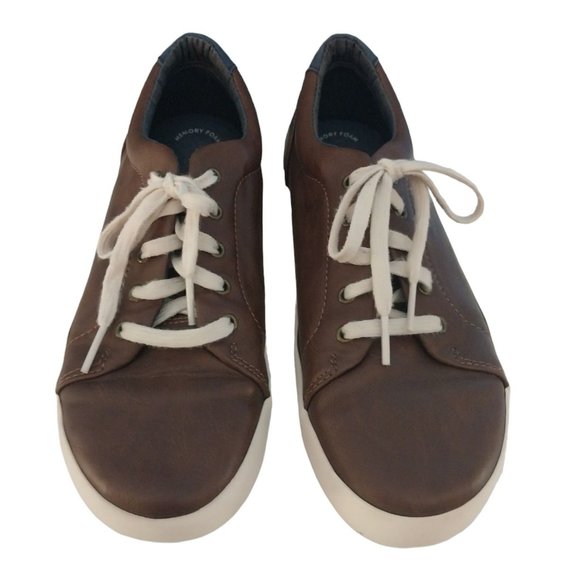 Sperry Boys Memory Foam Lace Up Brown Tuck ltt Leather Casual Sneaker Sz 5M - Picture 2 of 14
